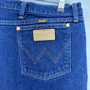 Wrangler Jeans Relaxed Fit Cowboy Dark Wash Classic Mens 52x30 (50x26) Retro